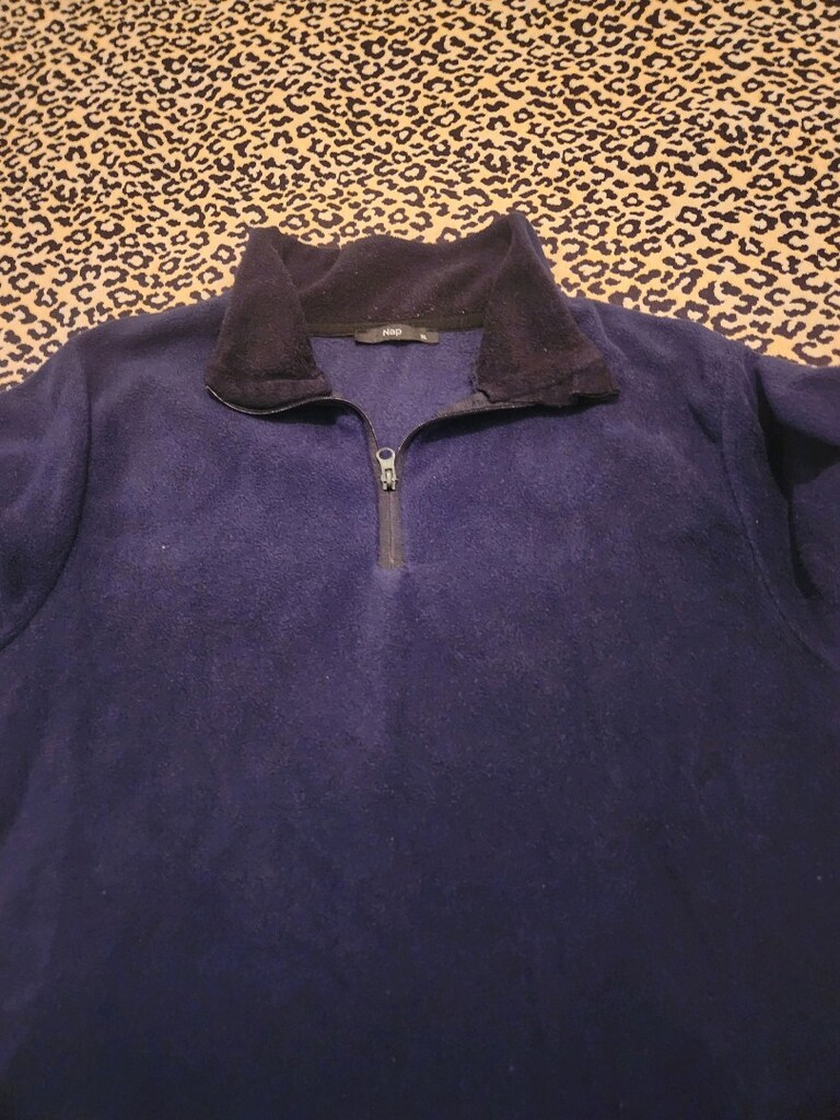 xl lacivert yarım fermuarlı polar sweatshirt - 2