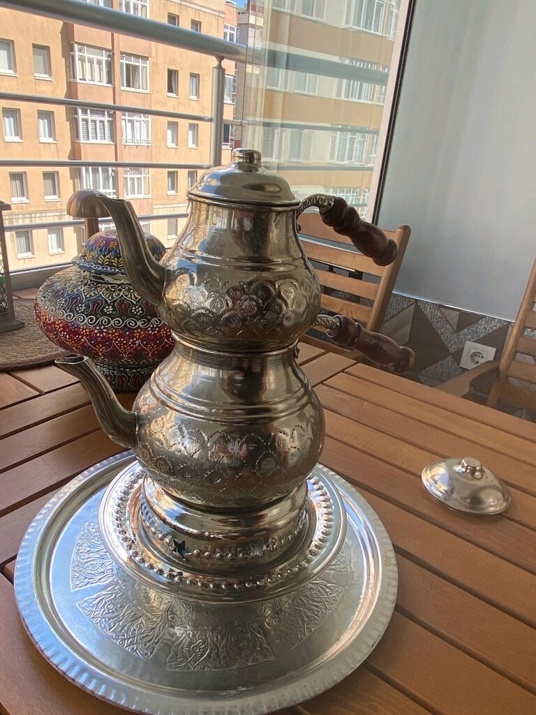Kayseri'de özel el yapımı bakır çaydanlık seti 15 takım var - 2