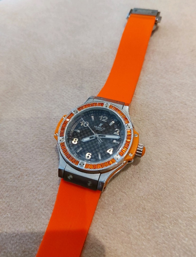 Hublot turuncu bayan saat - 7