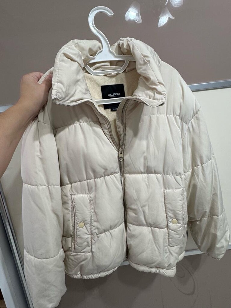 Pull&Bear Kadın Krem Şişme Mont - 2