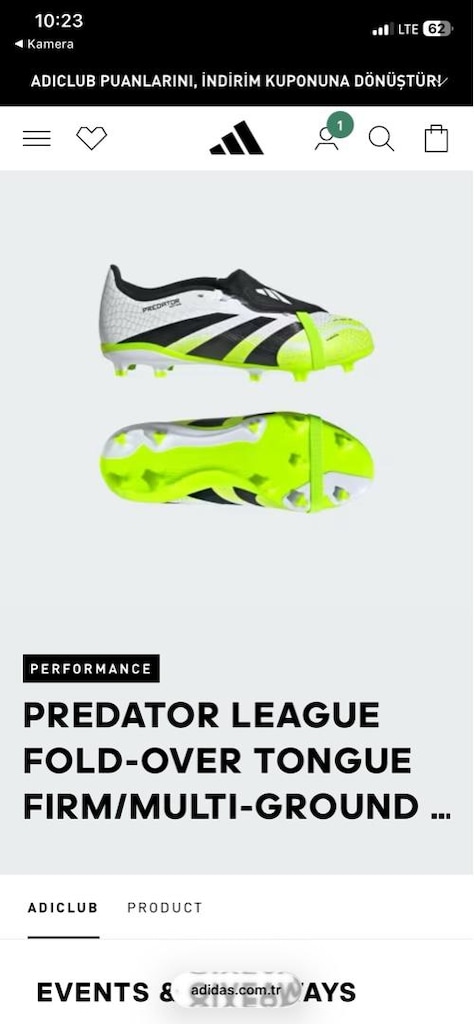 35 numara orijinal Adidas predatör - 4