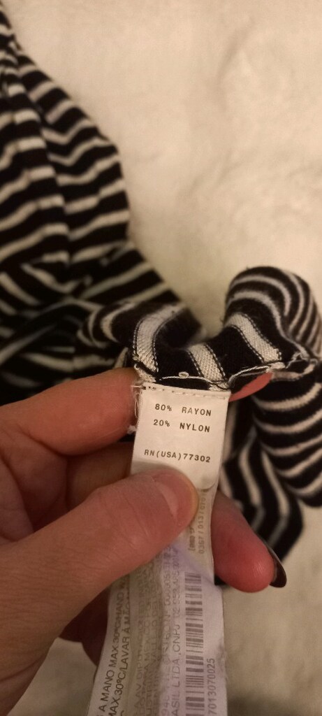 zara s beden çizgili balıkçı yaka elbise - 7