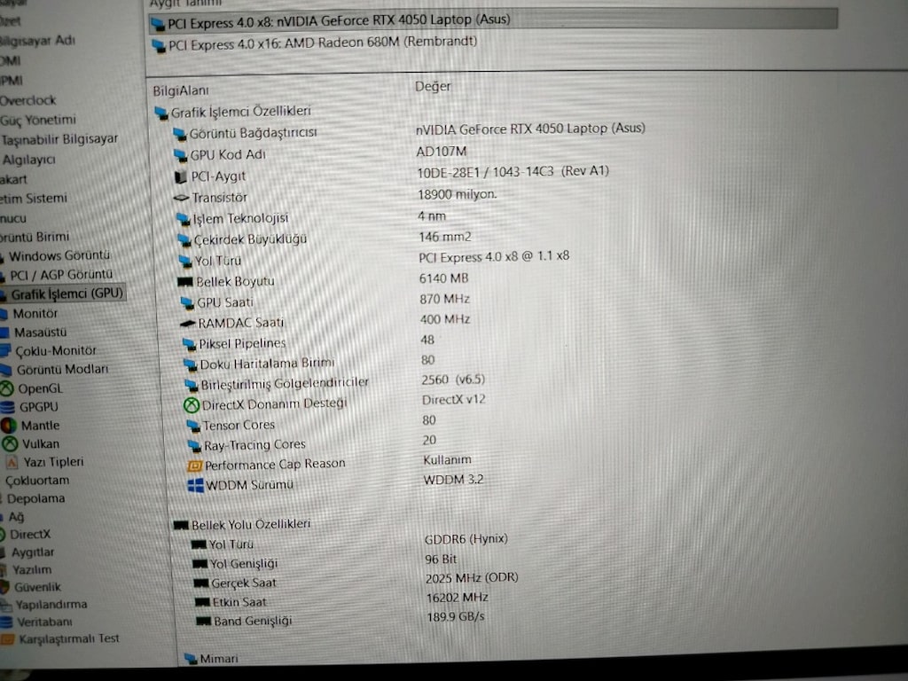RTX 4050 140WATT EKRAN KARTLI - 5