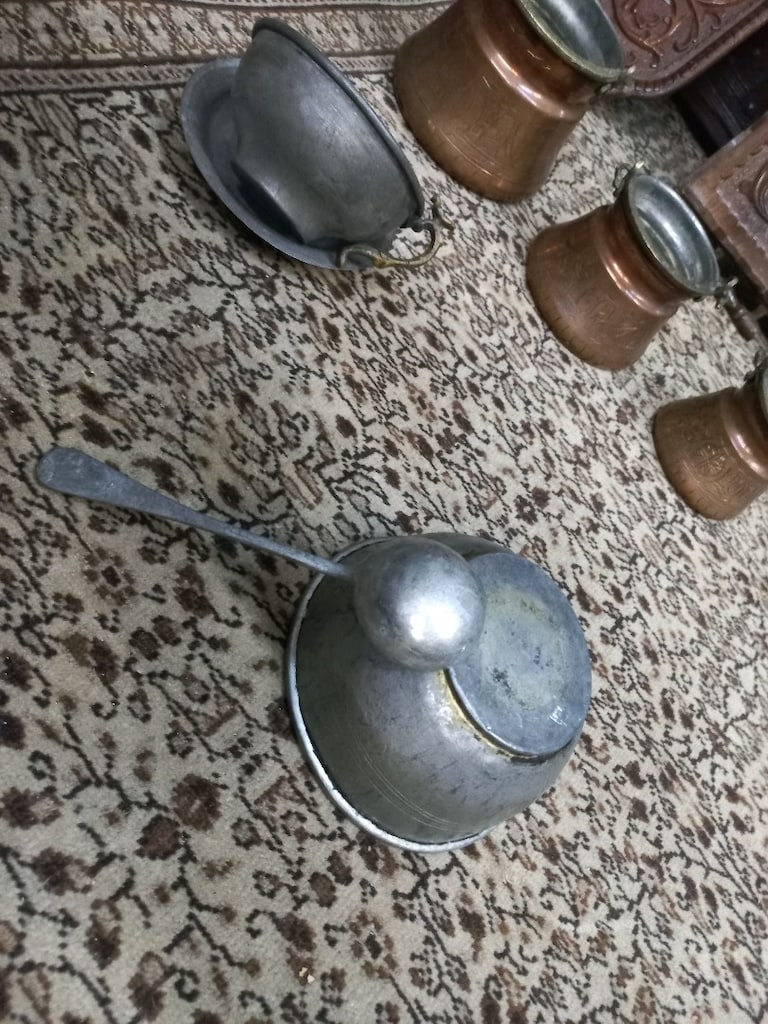 Antika Bakır Kase & Kaşık - Osmanlı Dönemi - 6