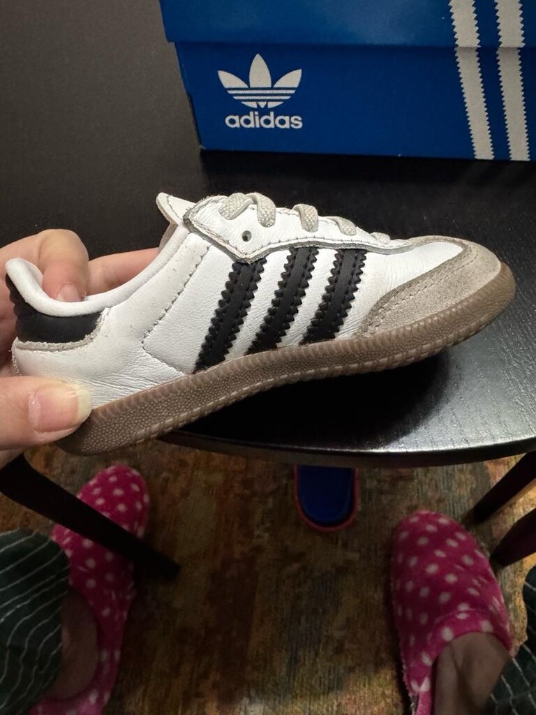 Bebek Beyaz Adidas Samba Sneakers 23 Numara - 4