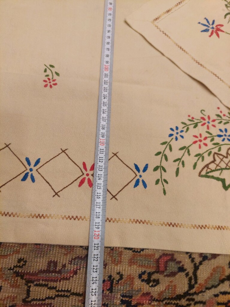 KETEN KUMAS ORTU 120 CM KASNAK SARMA İŞÇİLİĞİ KUSURSUZ SANDİKTAN BEJ - 6