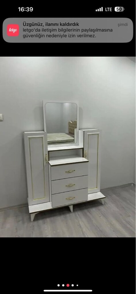 komple mdf yatak odası takımı sıfır ürün ambaljında yatak baza hediye - 3