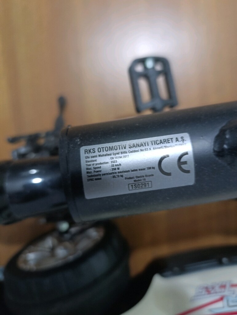 RKS 1 s Elektrikli bisiklet renk siyah ve şarjı - 9
