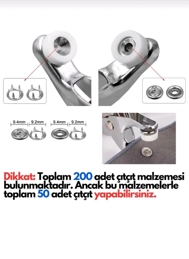 çıtçıt makinesi metal - 4