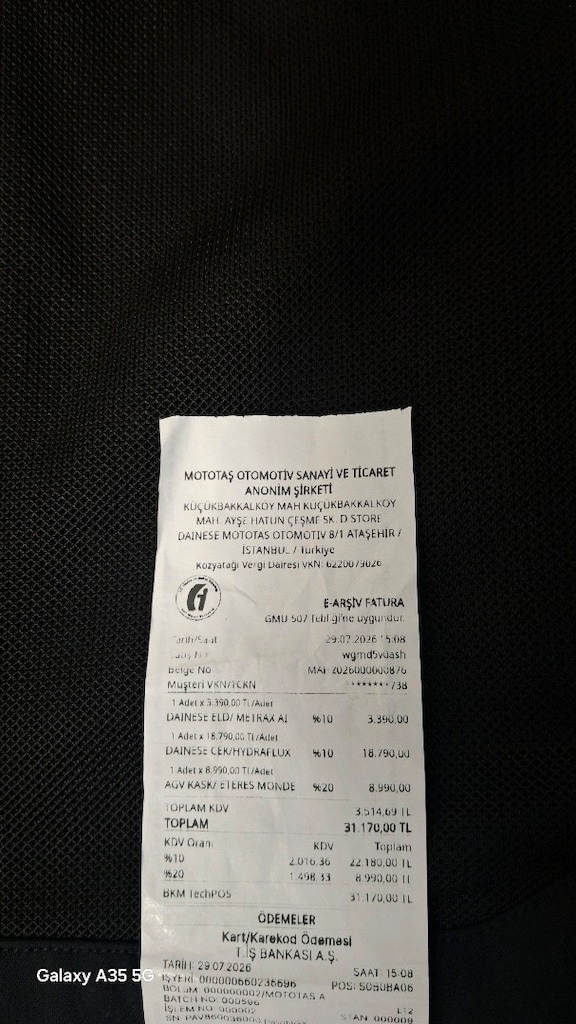 Orijinal sıfır dainese mont eldiven - 5