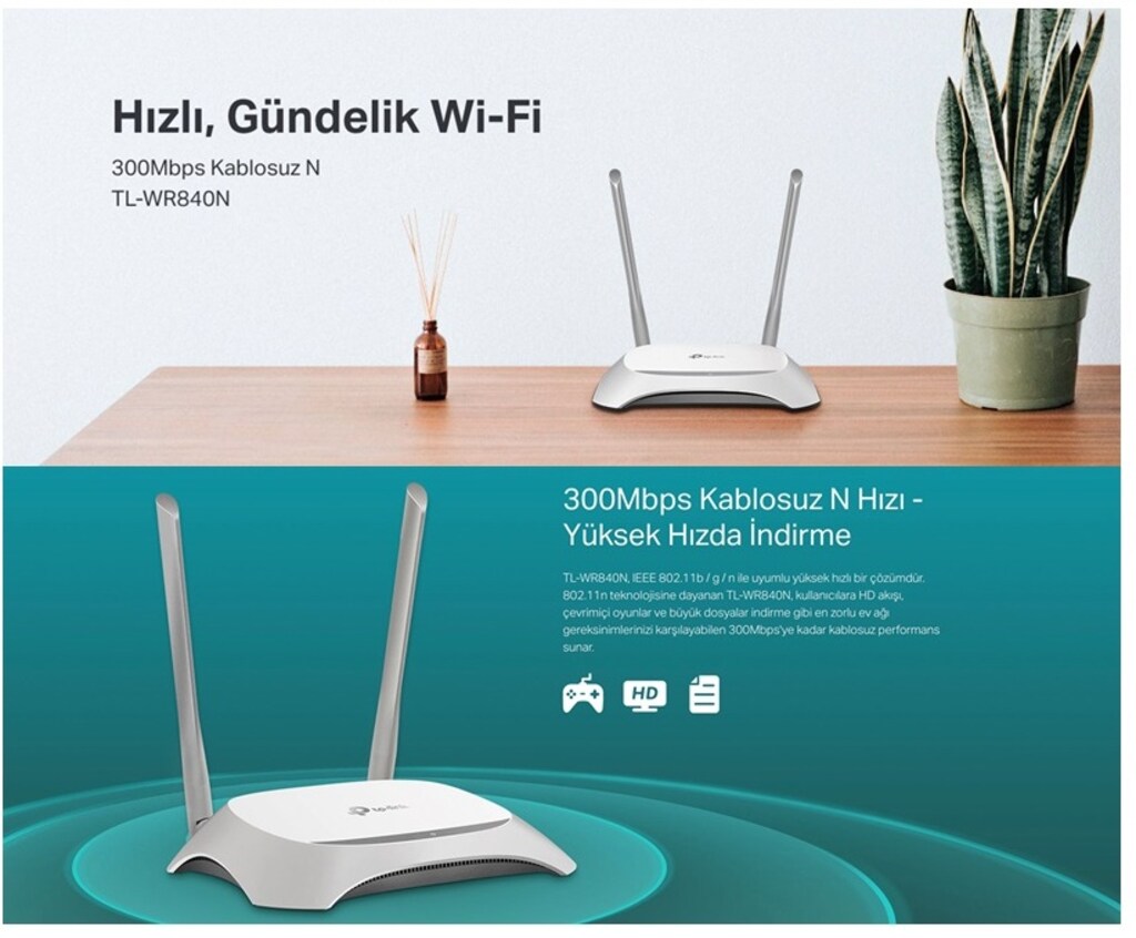 TP-Link Access Point 4 Port 300 Mbps Kablosuz N Router - 13