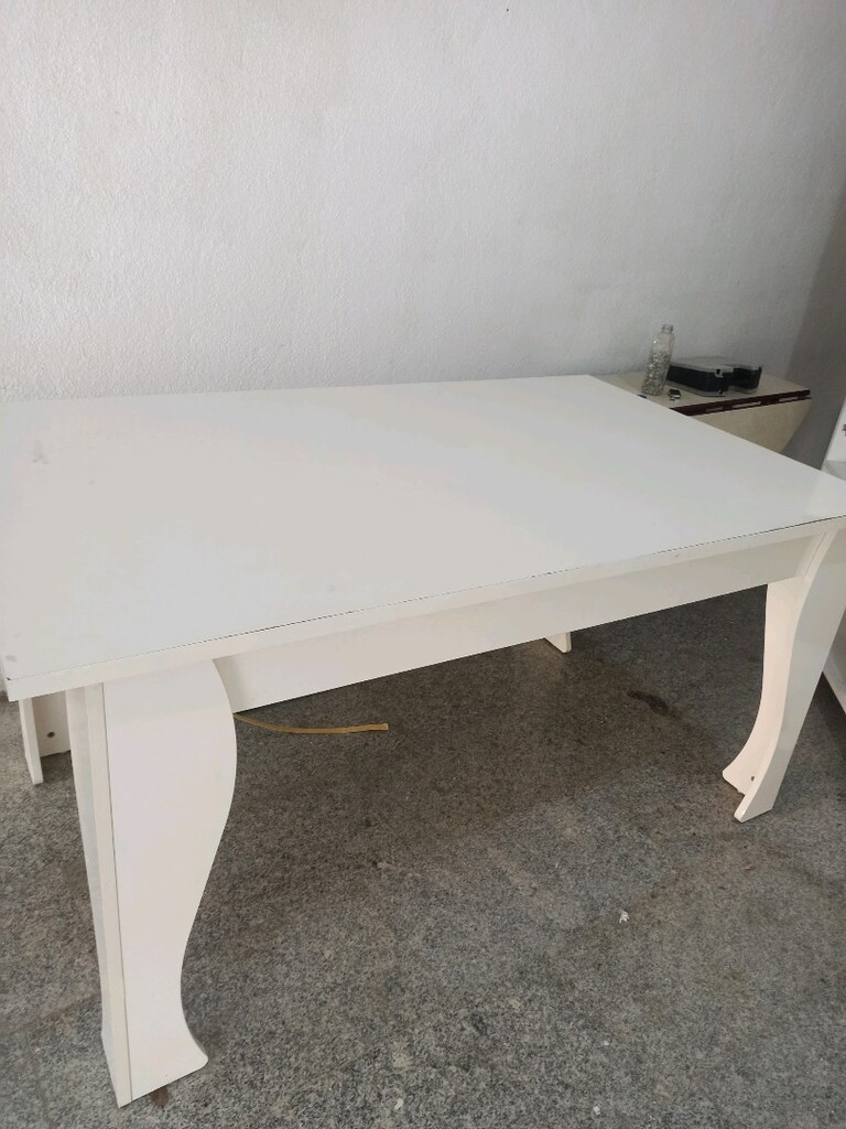 büyük açılabilir beyaz yemek masası - 2