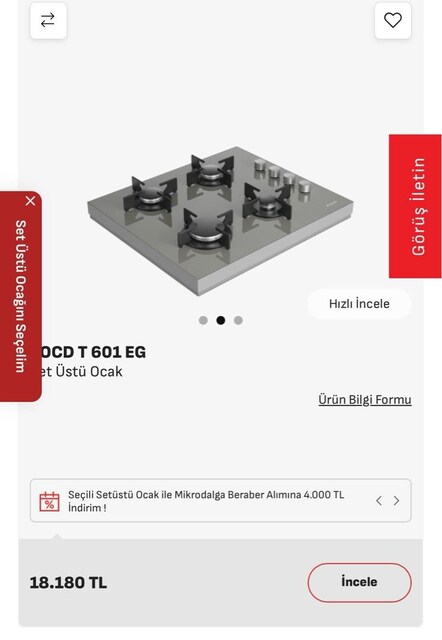 SOCD T 601 EG Set Üstü Ocak Garantili