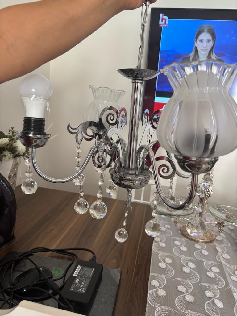 salon gümüş 4lü avize - 5