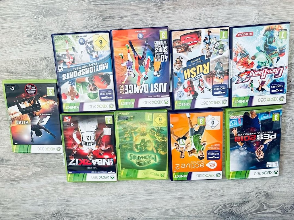 XBOX360E + 2 KOL + KINECT SENSOR KAMERA + 10 adet oyun - 5