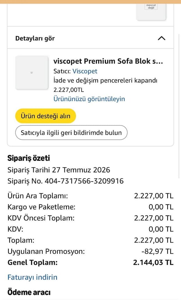 Premium Visko Sünger Alezli Fermuarlı Yıkanabilir Köpek Yatağı - 2