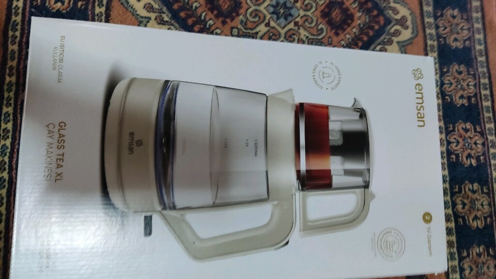 Emsan Glass Tea XL 2 in 1 Cam Çay Makinesi ve Kettle Starlight - 6