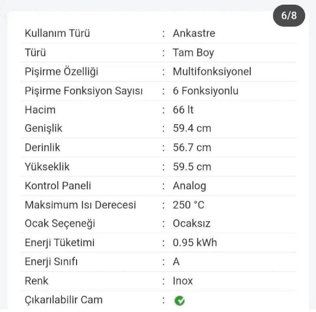 Arçelik Ankastra fırın - 3