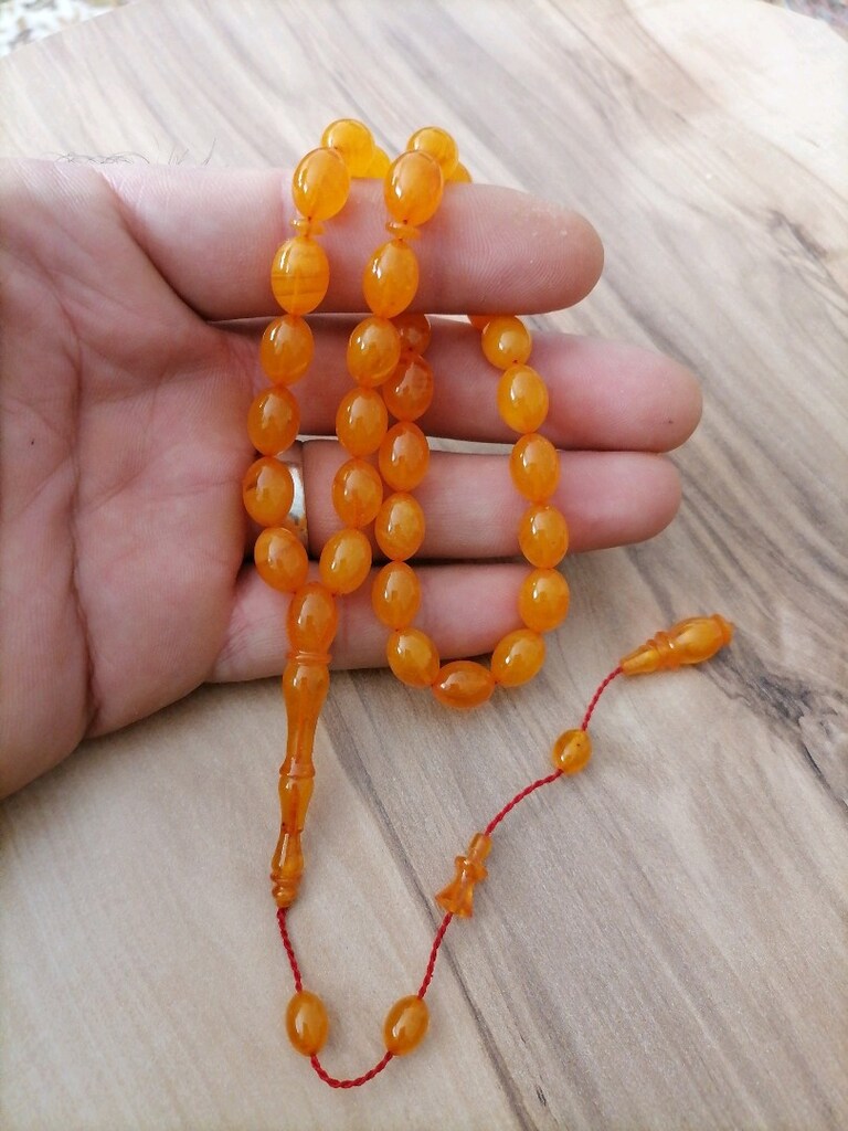 Sıkma Kehribar Tesbih - 3