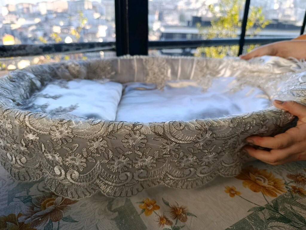 Dantel mevlüt beşiği - 4