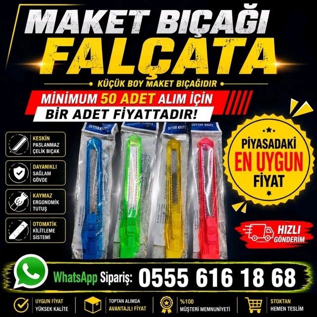 Maket bıçağı falçata toptan satış küçük dar maket bıçağı falçata minim