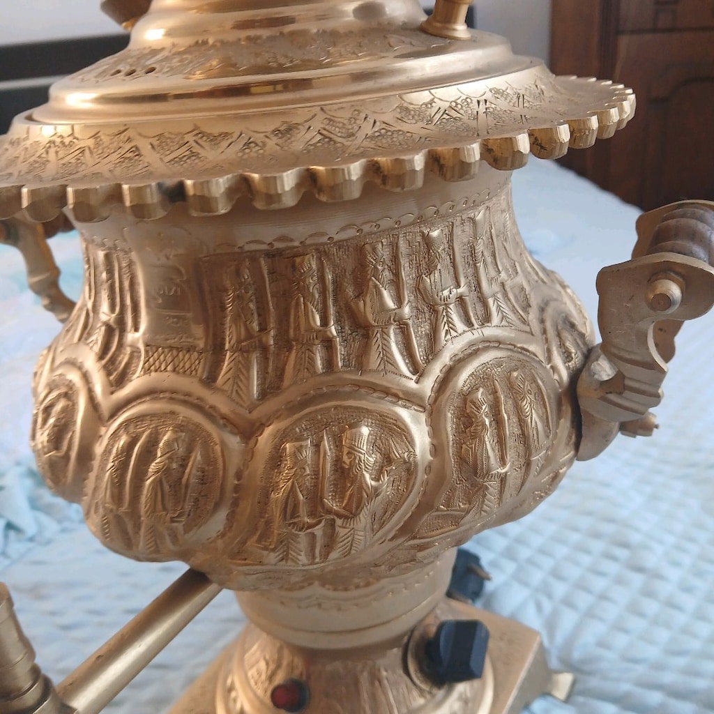 altın kaplama semaver takımı - 3