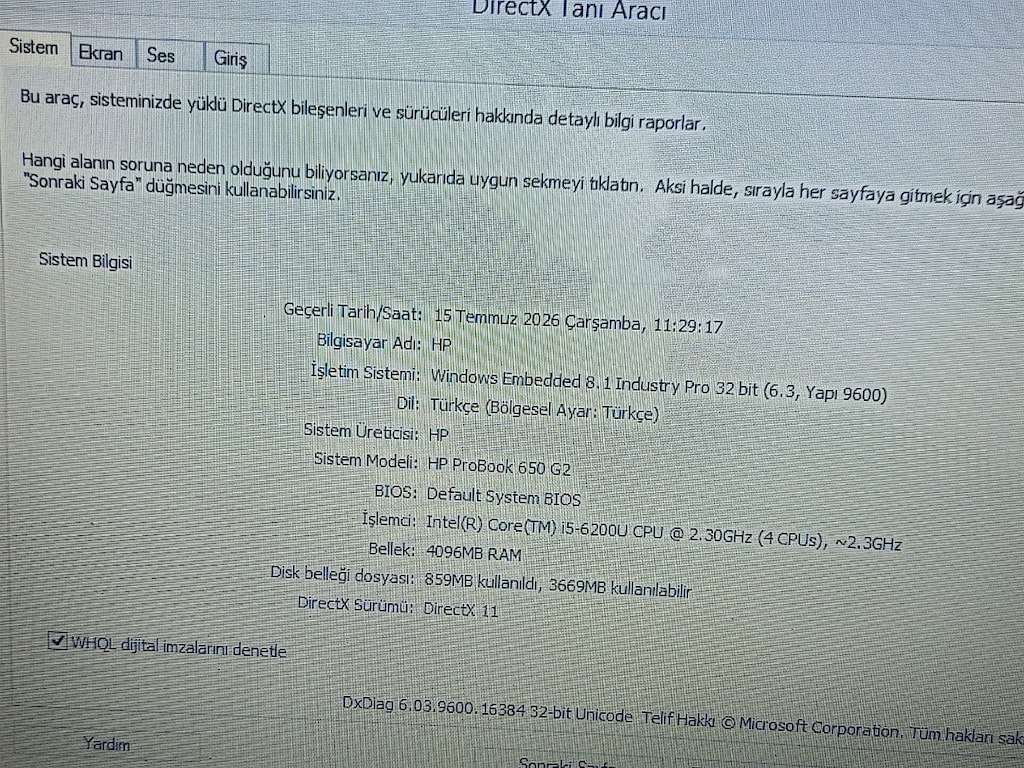 HP i5/6 nesil probook 650G2 temiz cihaz - 3