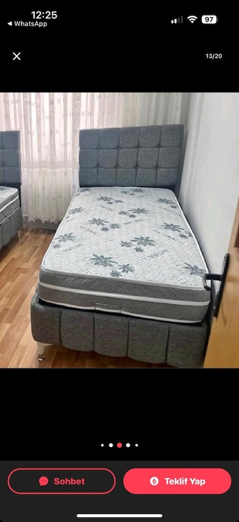 Tek kişilik baza başlık yatak - 2