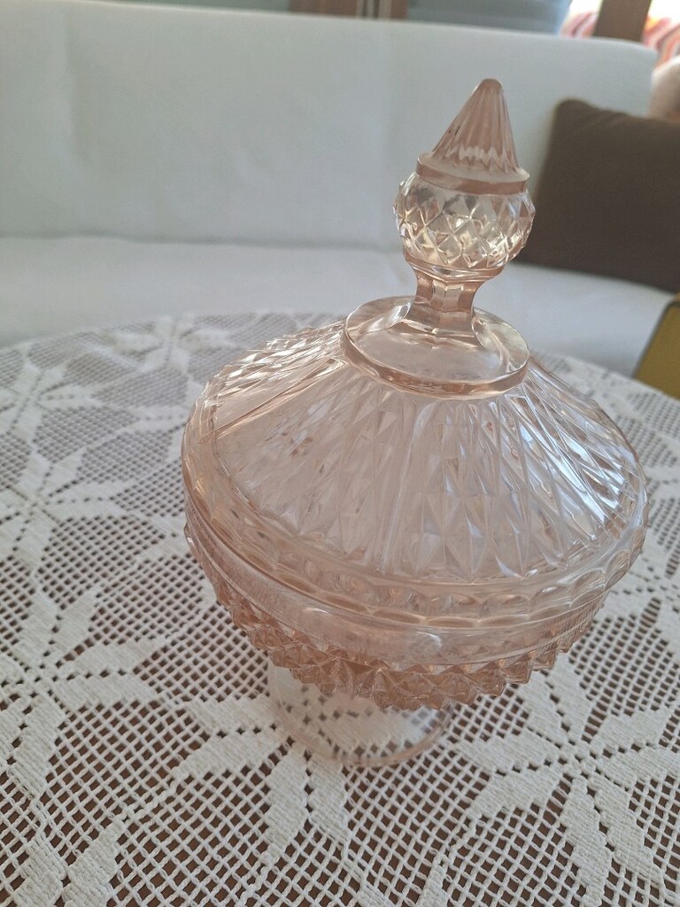 büyük cam şekerlik renkli - 3