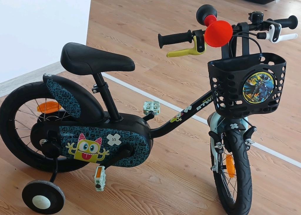 Btwin çocuk bisikleti 14 jant Decathlon YENİ GİBİ Ön Sepetli - 8