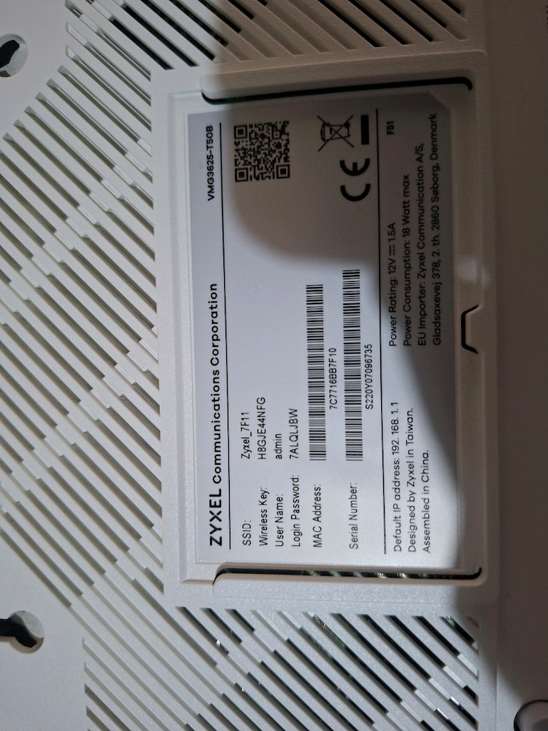 zyxel vmg 35 25 t50 b - 15