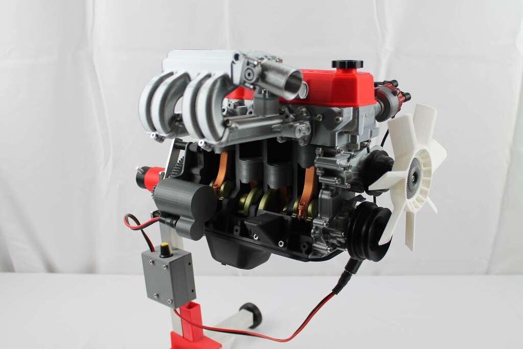 Diecast Motor Modeli 4 Pistonlu Hareketli - 6