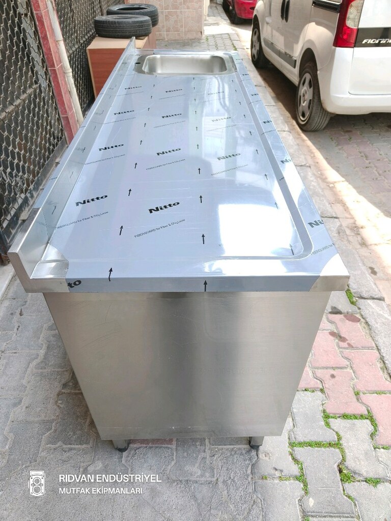 krom evye paslanmaz bulaşık yıkama lavabosu hazır mutfak eviye tezgah - 5