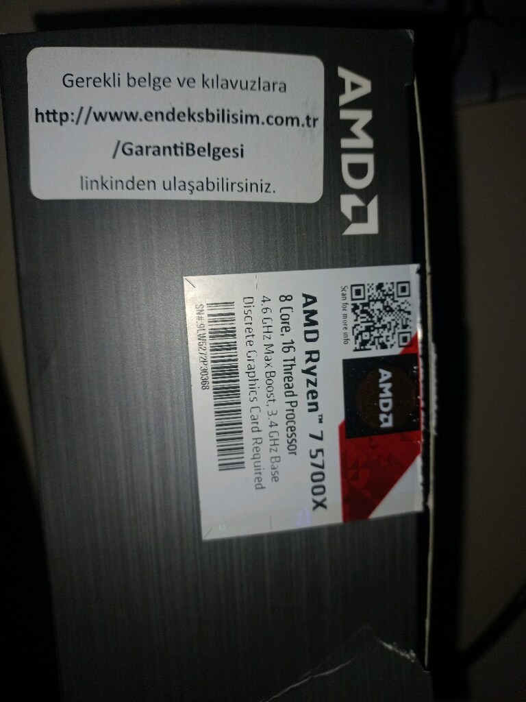 Ryzen 5 5700x kutulu - 5