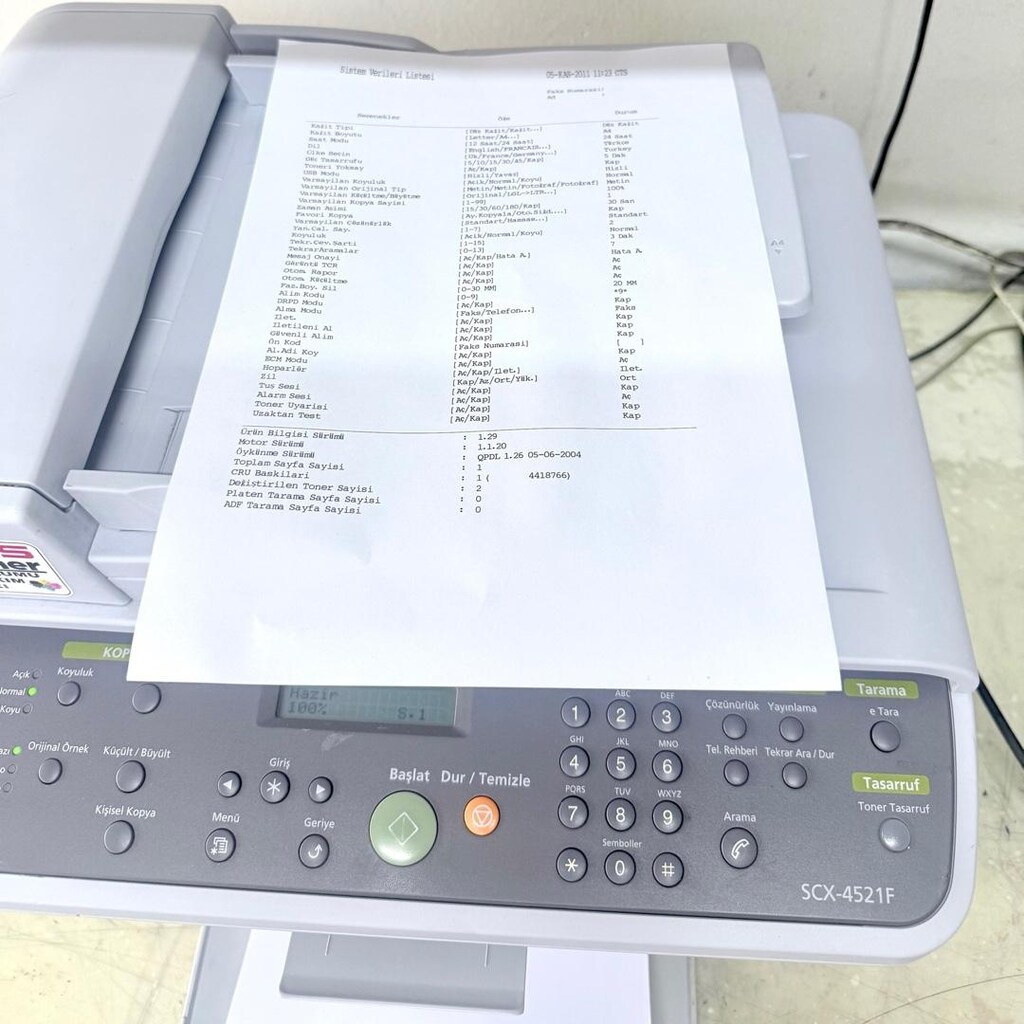Yazıcı fotokopi taraycı faks samsung 4521 3 bin sayfa çıktı alıyor - 7