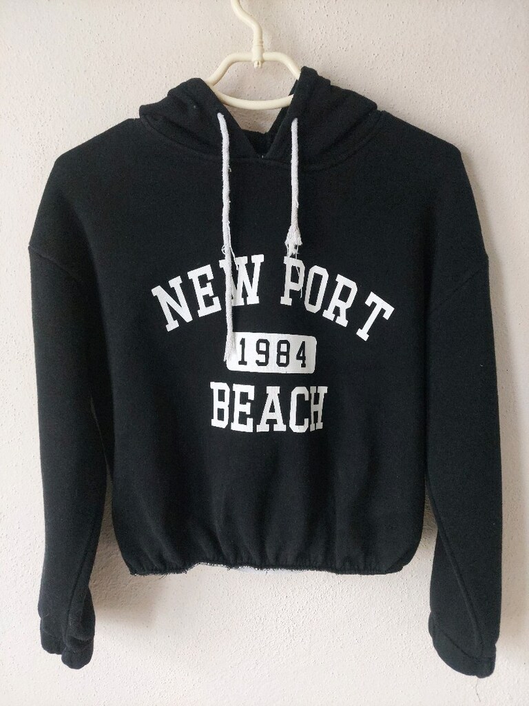 Ellie1984 Crop Kapşonlu Sweatshirt-hoodi - 7