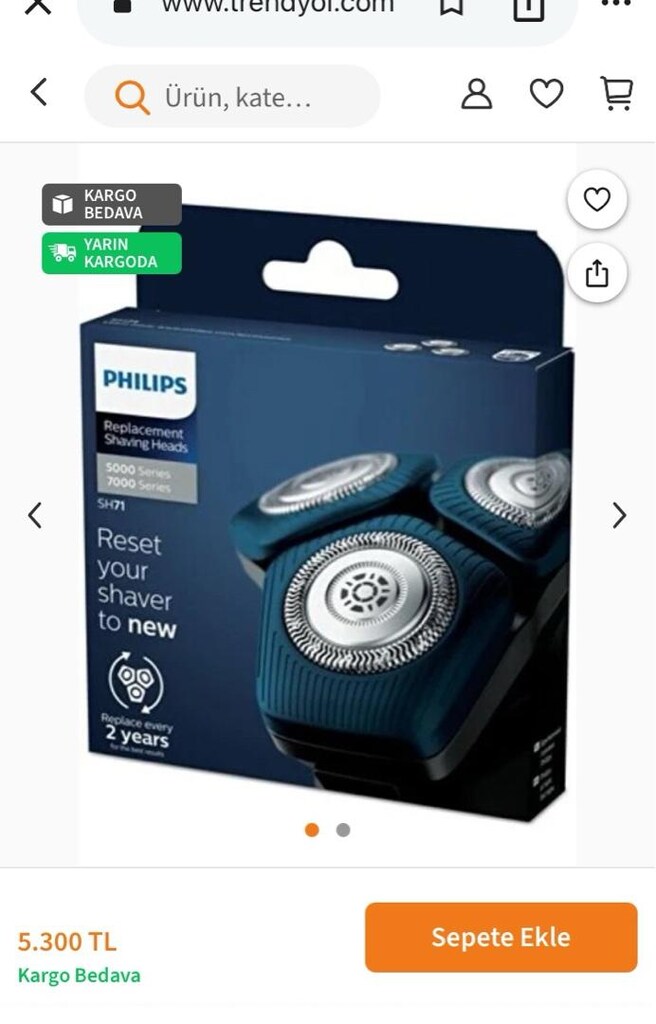 philips s5585 s5587 serisi sıfır kutusunda orjinal yedek bıçak seti - 3