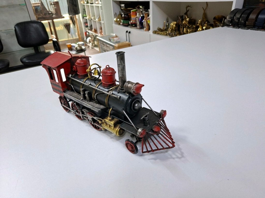 MNK El yapımı Metal Buharlı Lokomotif Tren Maketi - 3