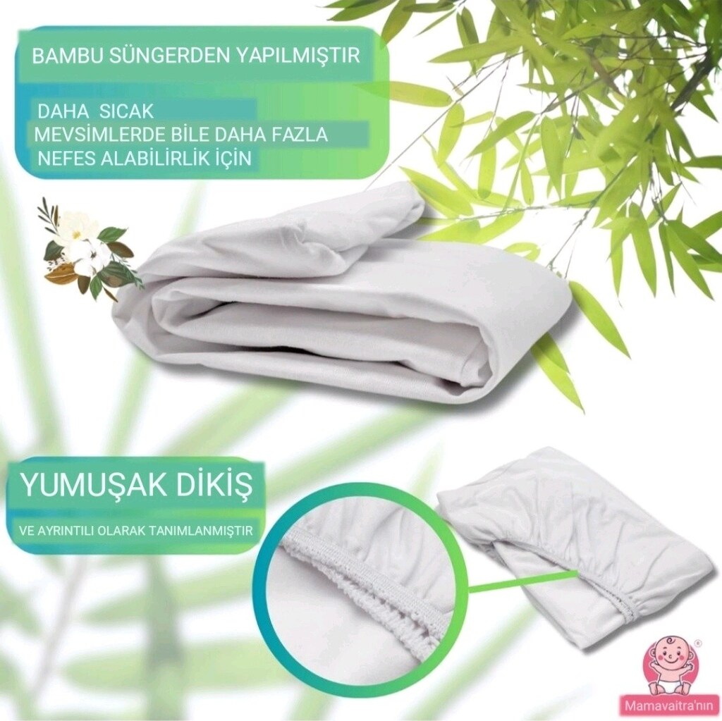 Bambu Malzeme Su Geçirmez Yatak Koruyucu 80x190x30 Tek Kişilik - 6