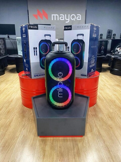 Mikado MD-BT125 100W USB/BT/TF/TWS 2 UHF Kablosuz Mikrofonlu Hoparlör
