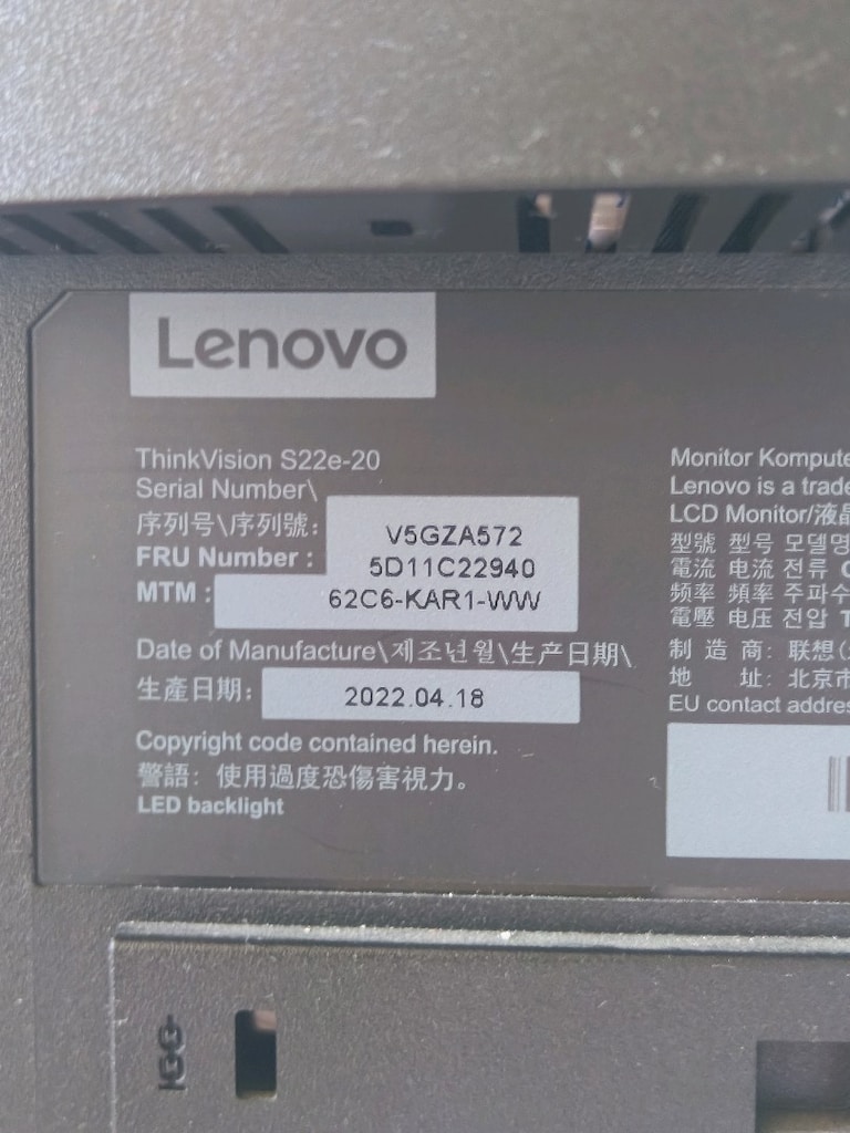 i5 4460 CPU interl core 4.30 GHz 128 GB 22 inch LENOVO Monitör - 5