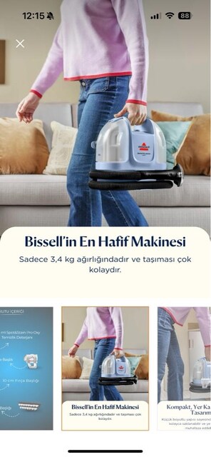 Bissell halı ve koltuk yımama makinası