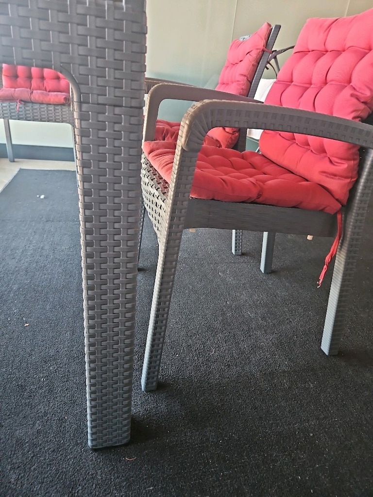 Violet Rattan Masa Takımı 90x150 - 3