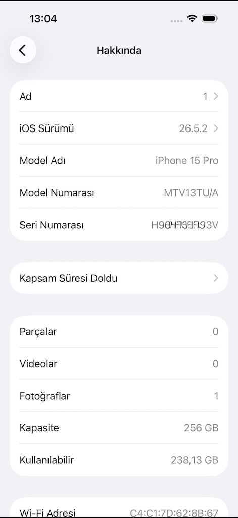 iPhone Pro 15 Siyah 256 GB (Amazon Türkiye'den satın aldım) - 3