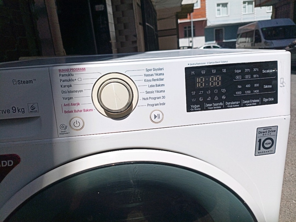 LG A+++ 9 kg inwertir motor Yeni nesil sorunsuz çalışmaktadır serviste - 3