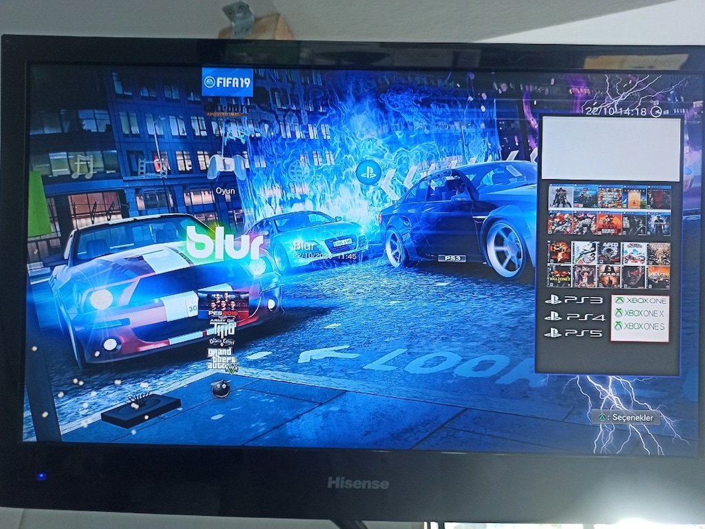 PS3 Superslim 500 GB cech-4004a Orjinal Tek Kol Oyun yüklü - 5