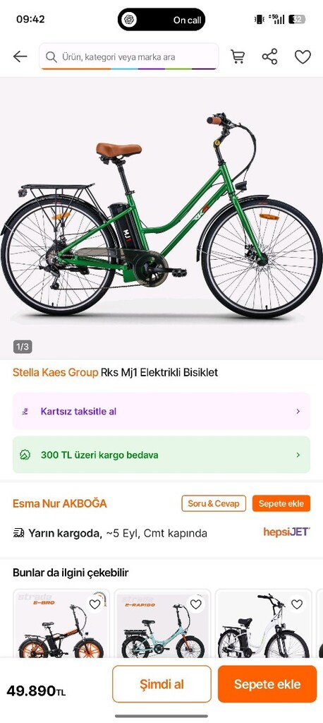 rks mj1 (60km menzil) elektrikli bisiklet takas olur - 3
