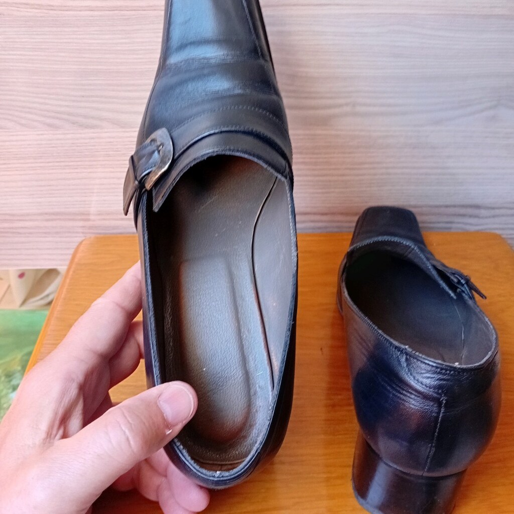 İÇ DIŞ HAKİKİ DERİ KALIN TOPUKLU AYAKKABI. KARŞIYAKA İSKELE VEYA İZBAN - 5