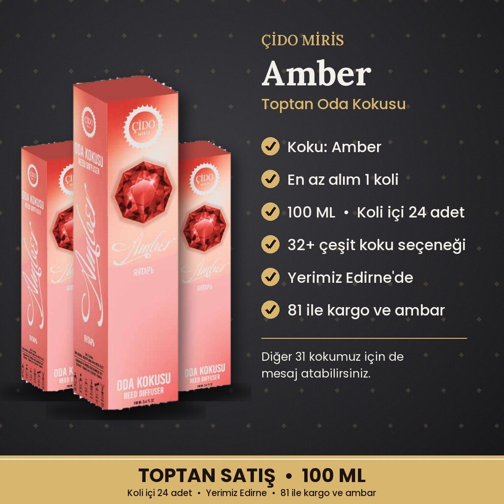 ÇİDO MİRİS ODA KOKUSU 100ML AMBER ORİJİNAL - 2