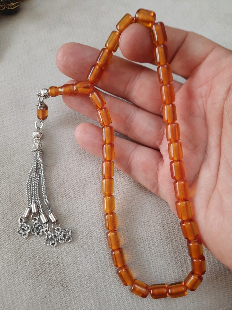Sıkma kehribar günlük çekim tesbih - 5